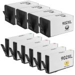 High Yield HP 902XL Combo Pack of 10 Ink Cartridges: 4 Black, 2 Cyan, 2 Magenta, 2 Yellow