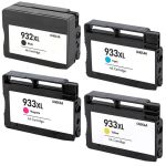 High Yield HP 932XL Ink Cartridge &amp; HP 933 XL 4-Pack: 1 Black, 1 Cyan, 1 Magenta, 1 Yellow