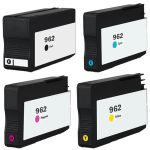 HP 962 Ink 4-Pack Cartridges: 1 Black, 1 Cyan, 1 Magenta, 1 Yellow