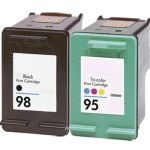 HP 98 and 95 Ink Cartridges 2-Pack: 1 Black &amp; 1 Tri-color