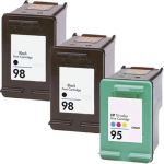 HP 95 Ink Cartridge &amp; HP 98 Cartridges Combo Pack of 3: 2 Black &amp; 1 Tri-color