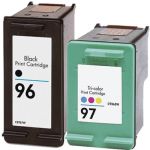 HP Printer Ink 96 97 Cartridges 2-Pack: 1 Black &amp; 1 Tri-color