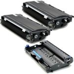 Brother TN350 Toner Cartridges &amp; DR350 Drum 3-Pk 