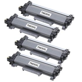 High-Yield Brother TN830XL Printer Toner Cartridges Combo Pack of 4