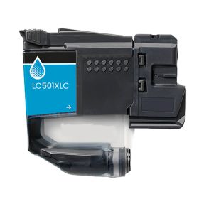 High Yield Brother LC501XL Cyan Ink Cartridge, Single Pack