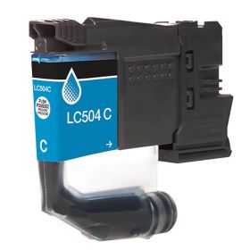 Brother LC504 Cyan Ink Cartridge, Single Pack