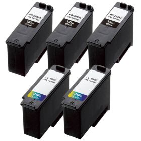 High Yield Canon 285XL 286XL Value Pack of 5: 3 PG-285XL Black, 2 CL-286XL Tri-color