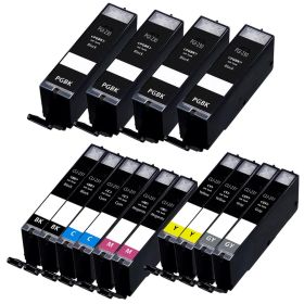 Canon PGI-230 CLI-231 Ink Combo Pack of 14: 4 Pigment Black, 2 Black, 2 Cyan, 2 Magenta, 2 Yellow, 2 Gray