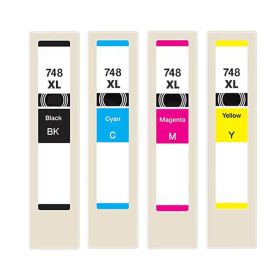 High Capacity Epson 748XL Ink Cartridges Combo Pack of 4 : 1 Black, 1 Cyan, 1 Magenta, 1 Yellow