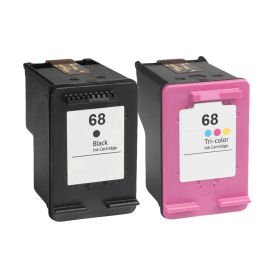 HP 68 Ink Cartridges Combo Pack of 2: 1 Black, 1 Color