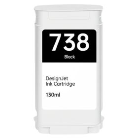 HP 738 130ml Black Ink Cartridge, Single Pack