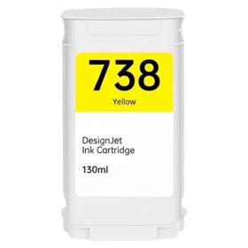 HP 738 130ml Yellow Ink Cartridge, Single Pack