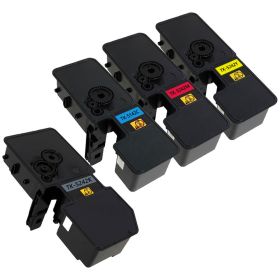 Compatible Kyocera TK-5242 Toner Cartridges Combo Pack of 4 : 1 Black, 1 Cyan, 1 Magenta, 1 Yellow