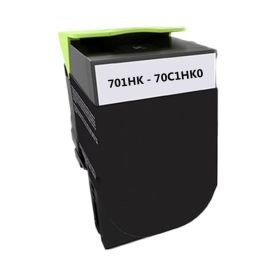 High Yield Lexmark 701HK Toner Cartridge Black, Single Pack