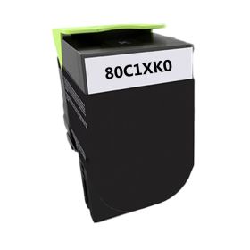 High Yield Lexmark 80C1XK0 Toner Cartridge Black, Single Pack