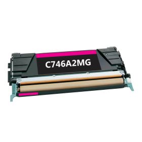 Lexmark C746A2MG Toner Cartridge Magenta, Single Pack