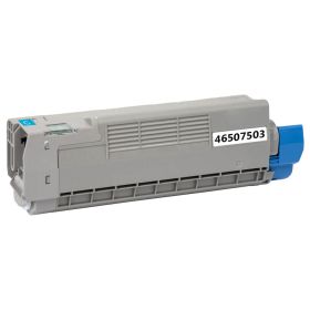 Okidata 46507503 Toner Cartridge Cyan, Single Pack