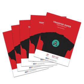 8.5x11 Dark T-shirt Transfer Paper - 100 Sheets 