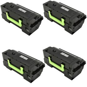 High Yield Lexmark Combo 58D1H00 Toner 4-Pack
