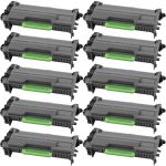 High Yield Brother TN850 Compatible Toner Cartridges 10-Pack Black