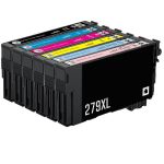 Epson 279XL Ink Cartridges 6-Pack: 1 Black, 1 Cyan, 1 Magenta, 1 Yellow, 1 Light Cyan, 1 Light Magenta