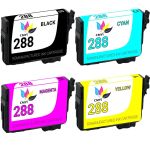 Epson 288 Ink Cartridges 4-Pack: 1 Black, 1 Cyan, 1 Magenta, 1 Yellow