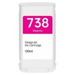 HP 738 130ml Magenta Ink Cartridge, Single Pack