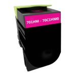 High Yield Lexmark 701HM Toner Cartridge Magenta, Single Pack