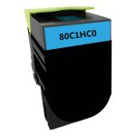High Yield Lexmark 80C1HC0 Toner Cartridge Cyan, Single Pack