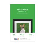 Premium Woven Textured Inkjet Photo Paper (4"X6") 20 sheets - Resin Coated