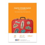 Paper Sticker Glossy - 5" x 7" - 20 sheets - 135g