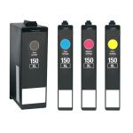 Lexmark Ink 150 Lexmark 150XL High Yield Ink Cartridges - 4-Pack