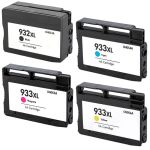 High Yield HP 932XL Ink Cartridge & HP 933 XL 4-Pack: 1 Black, 1 Cyan, 1 Magenta, 1 Yellow