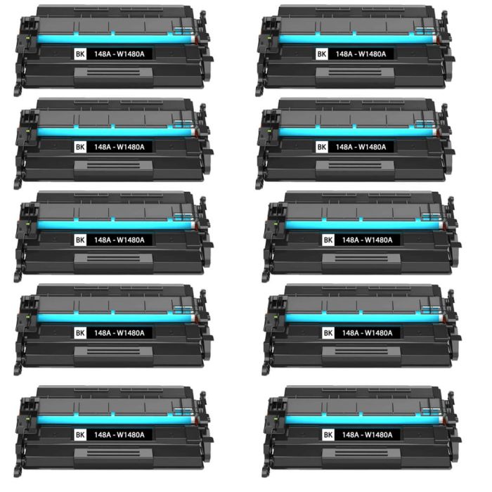 HP 148A Printer Cartridges Black: 10-Pack