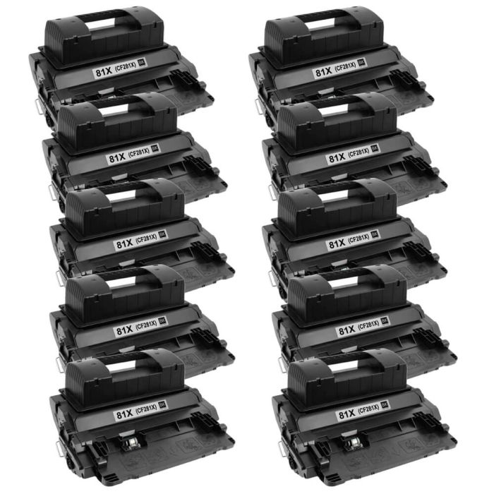 High Yield HP 81X Cartridges 10-Pack: Black