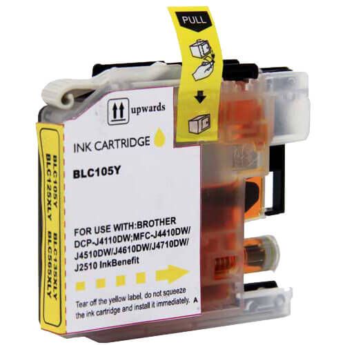 Super High Yield Brother LC105Y Yellow XXL Ink Cartridge, Single Pack