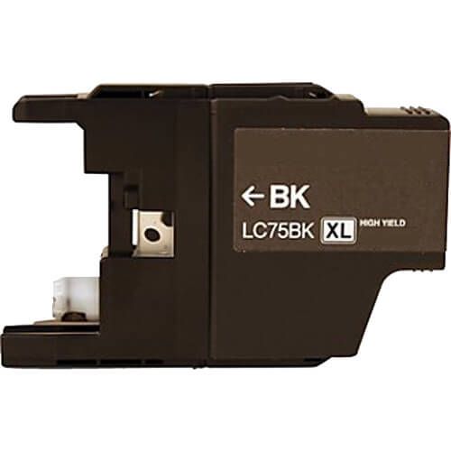 High Yield Brother LC75BK XL Ink Cartridge - LC75 Black, Single Pack