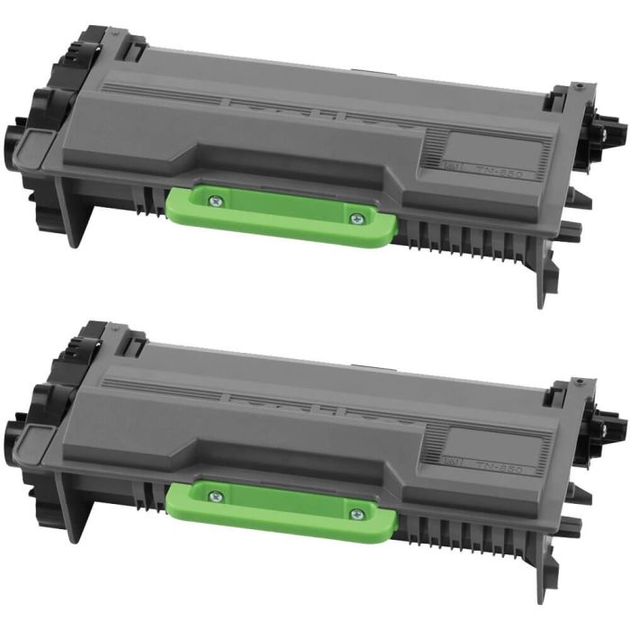 High Yield Brother TN850 Toner Cartridges 2-Pack Black