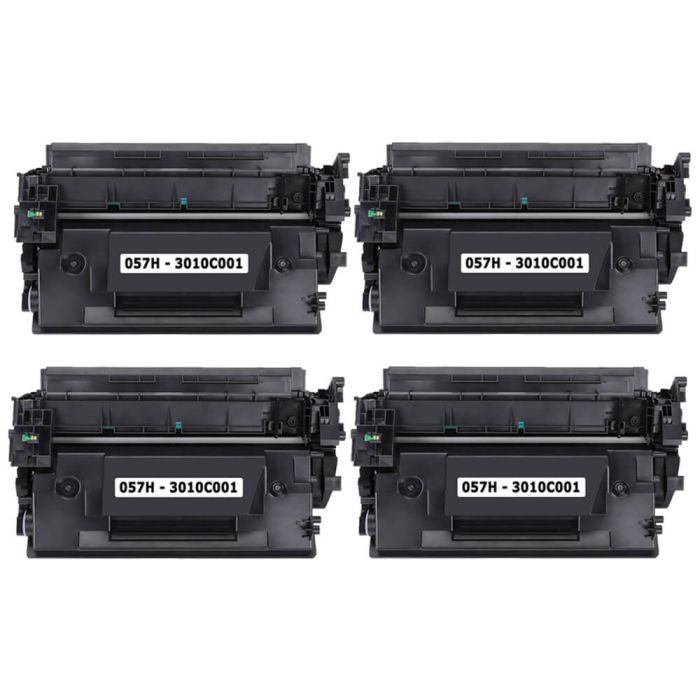 Replacement Canon 057H Cartridges 4-Pack - High Yield Black - 3010C001