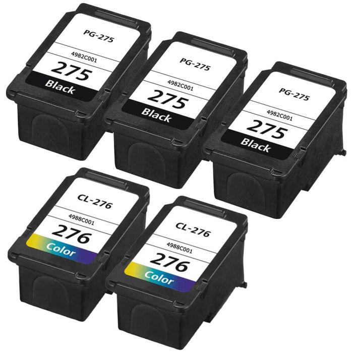 Ink Refill Kit that Works For Canon PG-275 Black Cartridges Canon PIXMA  TS3520 and TR4720
