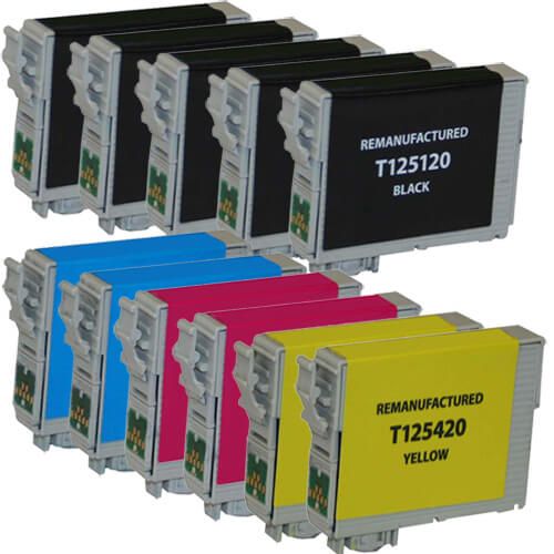 Epson 125 Combo Pack of 11 Ink Cartridges: 5 Black, 2 Cyan, 2 Magenta, 2 Yellow