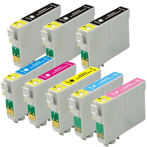 High Capacity Epson 79 Ink Cartridges 8-Pack: 3 Black, 1 Cyan, 1 Magenta, 1 Yellow, 1 Light Cyan, 1 Light Magenta