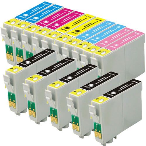 High Capacity Epson 79 Multipack of 15 Ink Cartridges: 5 Black, 2 Cyan, 2 Magenta, 2 Yellow, 2 Light Cyan, 2 Light Magenta