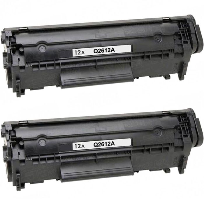 Sikker Give Specialist HP 12A Printer Toner - HP Q2612A Cartridges 2-Pack @ $33.98