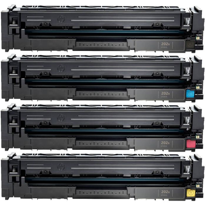 HP 202A Toner Cartridge Set of 4-Pack : 1 Black, 1 Cyan, 1 Magenta, 1 Yellow