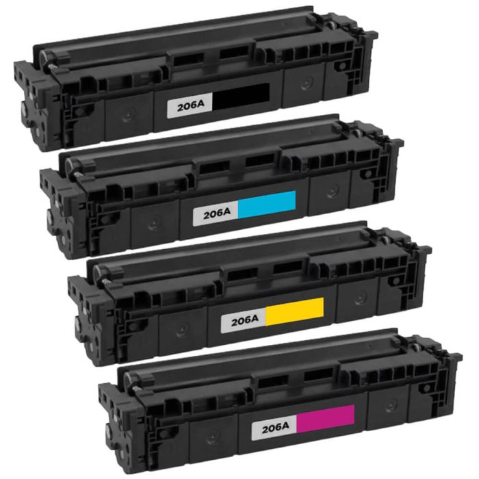 HP 206A Toner Set of 4 Cartridges: 1 Black, 1 Cyan, 1 Magenta, 1 Yellow