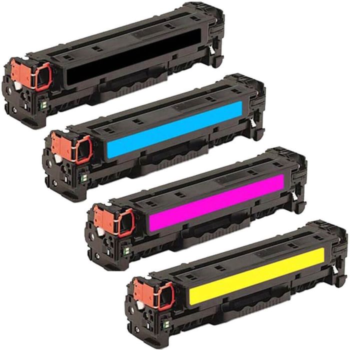 HP 312X Toner Cartridge and HP 312A Toner Set of 4-Pack: 1 High Yield Black and 1 Cyan, 1 Magenta, 1 Yellow