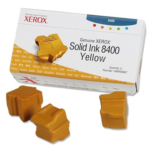 Xerox 108R00607 / Phaser 8400 OEM Yellow Solid Ink 3-pack Cartridge
