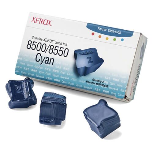 Xerox 108R00669 / Phaser 8500 OEM Cyan Solid Ink 3-pack Cartridge