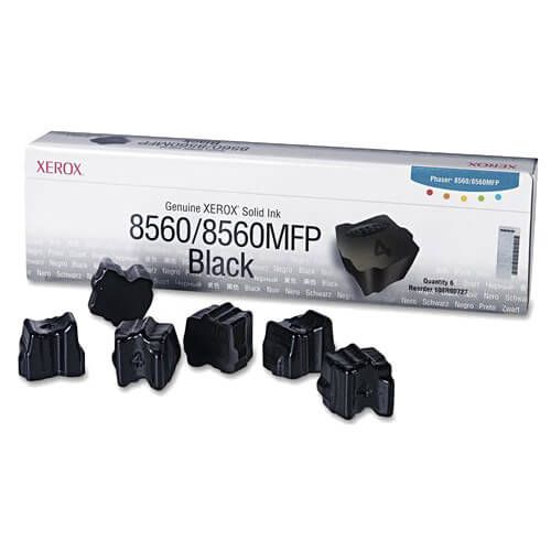 Xerox 108R00727 / Phaser 8560 OEM Black Solid Ink 6-pack Cartridge